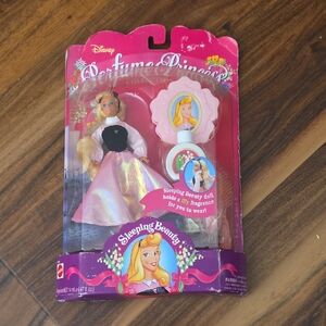 Disney Sleeping Beauty Doll Princess Pink Dress Black Bodice Perfume Arora 90's